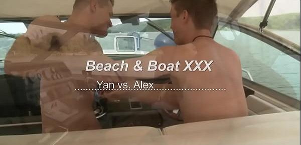  Gay Wrestling on Fightplace - Beach and Boat XXX